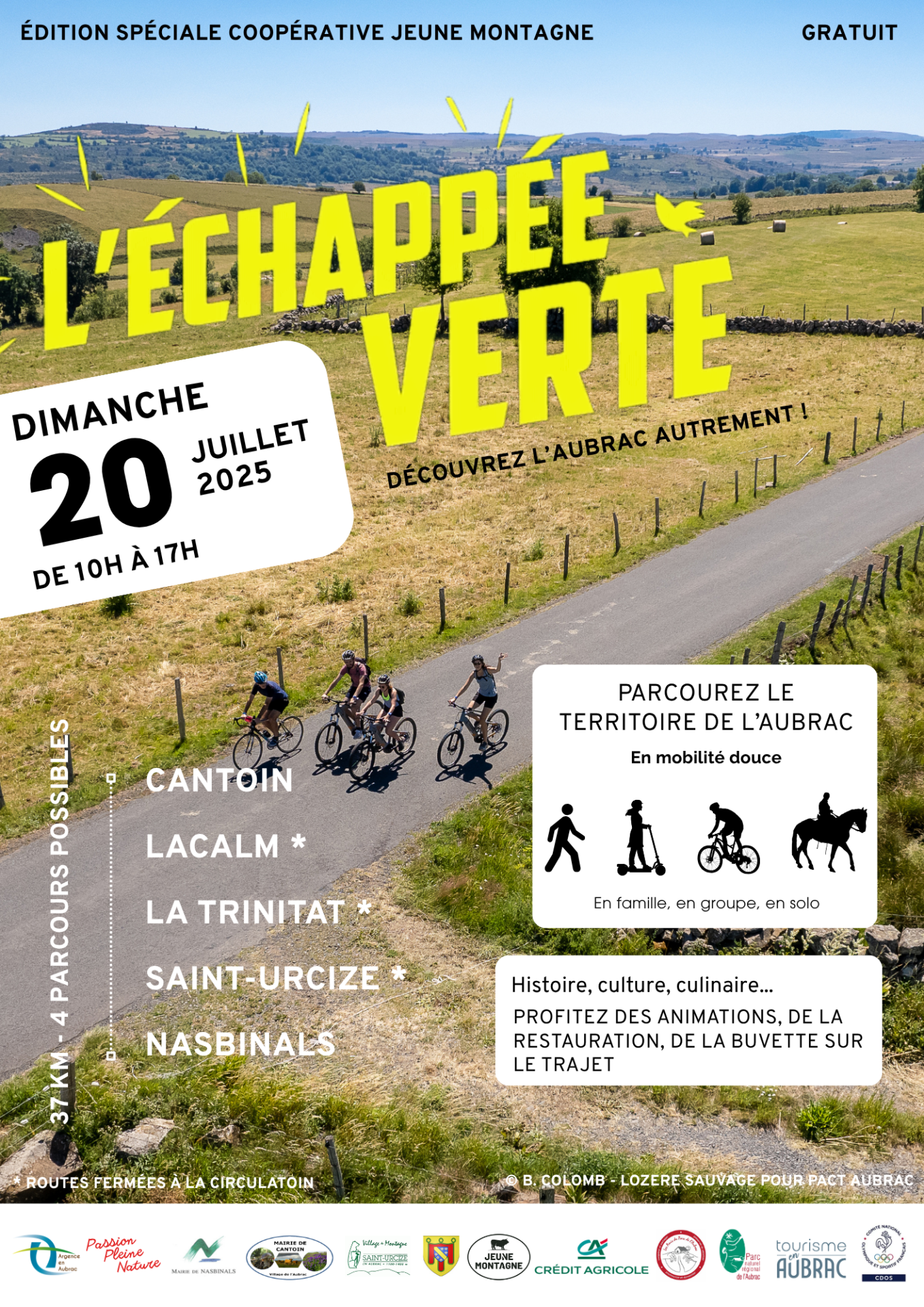 Lire la suite à propos de l’article L’Échappée Verte revient en Aubrac pour une 6e édition engagée et conviviale