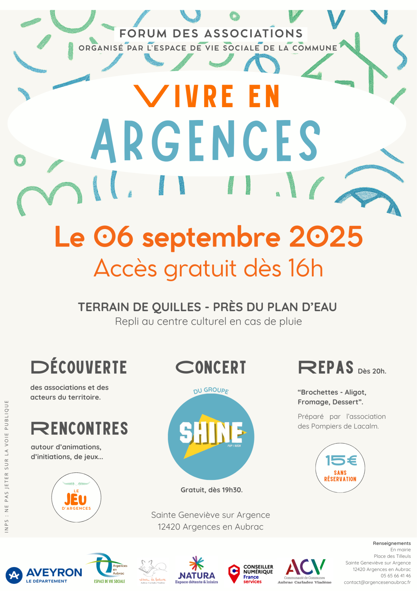 Lire la suite à propos de l’article « Vivre en Argences » : le Forum des associations revient le 06 septembre à Argences en Aubrac