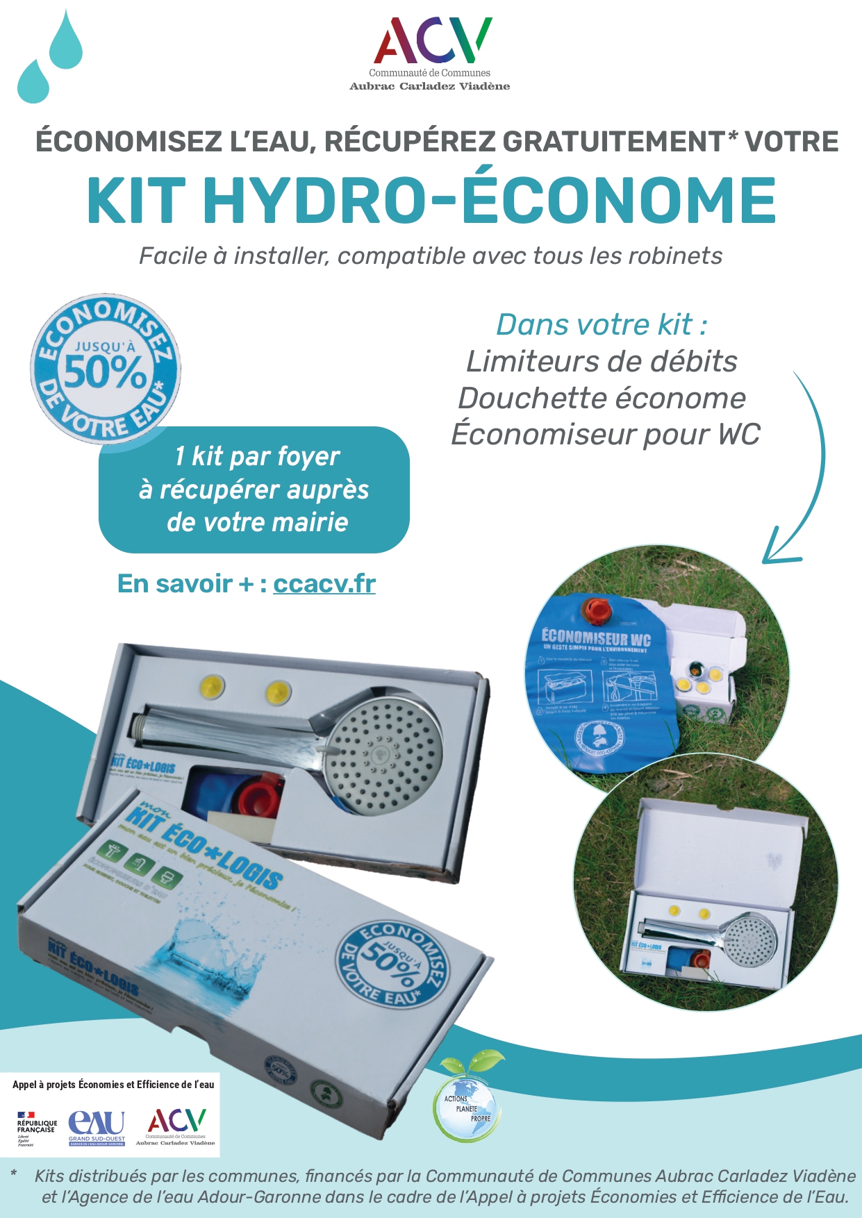 Lire la suite à propos de l’article kit hydro-économes gratuits dans votre mairie d’Argences en Aubrac