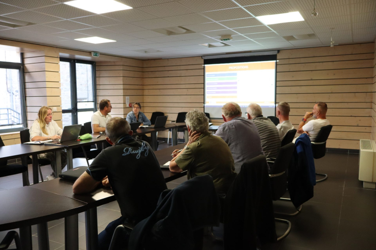 Restitution des résultats suite aux analyses menées par le Département - En mairie le 21 juillet 2025. Photo de la restitution des résultats suite aux analyses menées par le Département - En mairie le 21 juillet 2025.