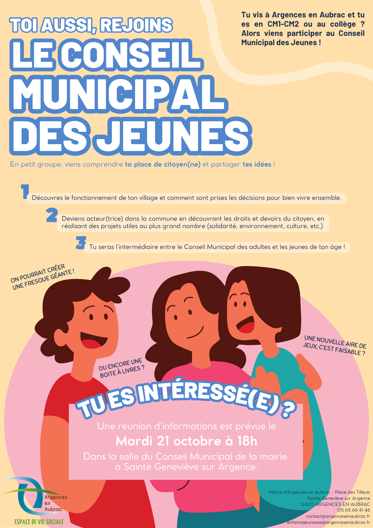 Lire la suite à propos de l’article Toi aussi, rejoins le Conseil Municipal des Jeunes !